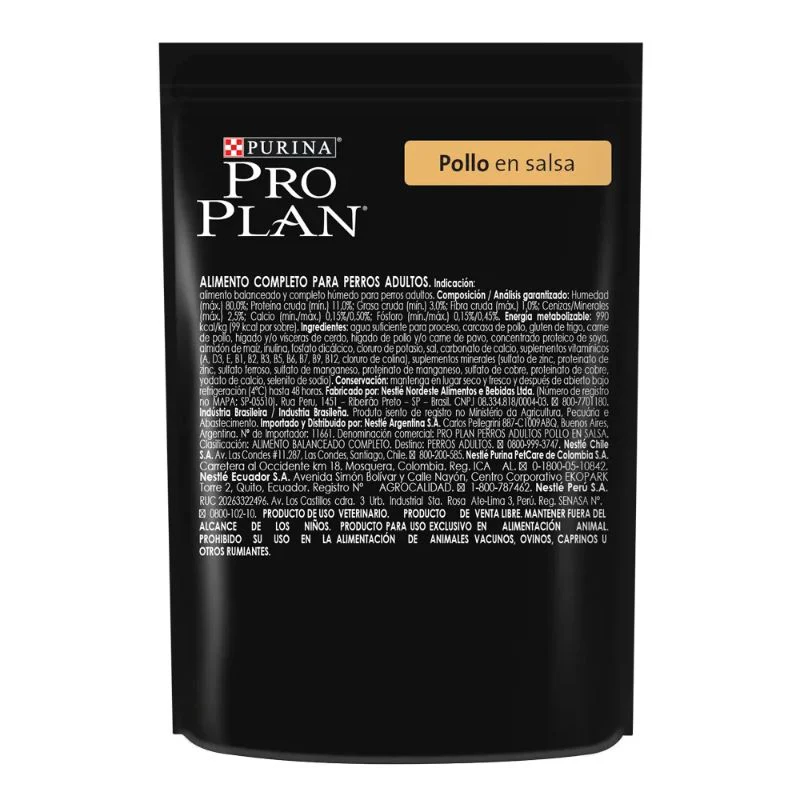 Comida Húmeda Para Perro Pro Plan Pouch Adult Dog Pollo 100g - Image 2