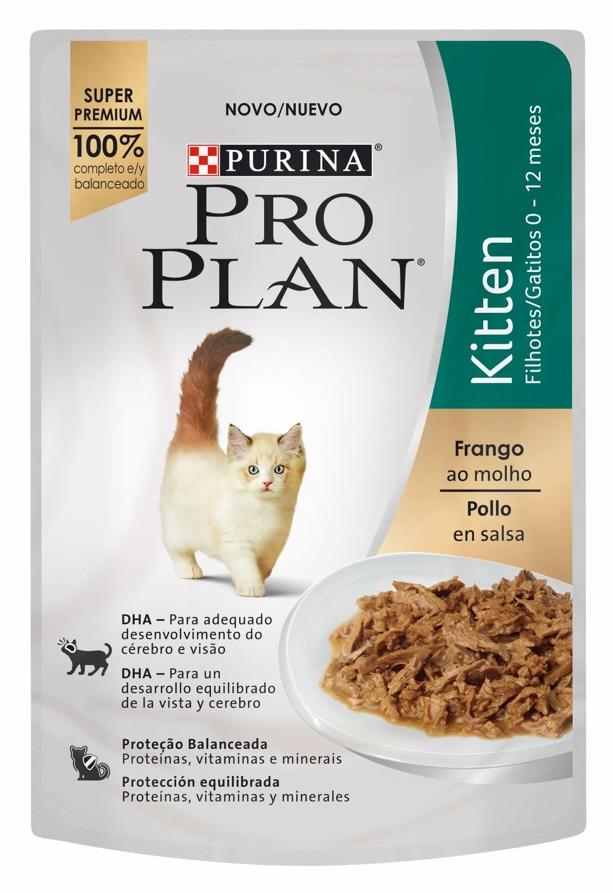 Comida Húmeda Para Gato Pro Plan Pouch Kitten Pollo 85g