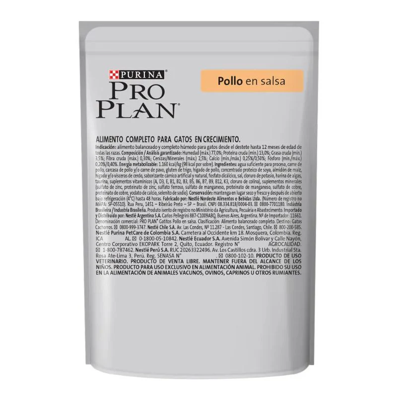 Comida Húmeda Para Gato Pro Plan Pouch Kitten Pollo 85g - Image 2