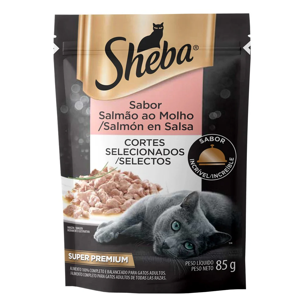 Comida Húmeda Para Gato Adulto Sheba Pouch Salmon 85g