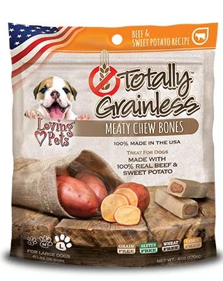 Snack Para Perro Totally Dog Hueso Carne Y Papa Dulce 6 Oz